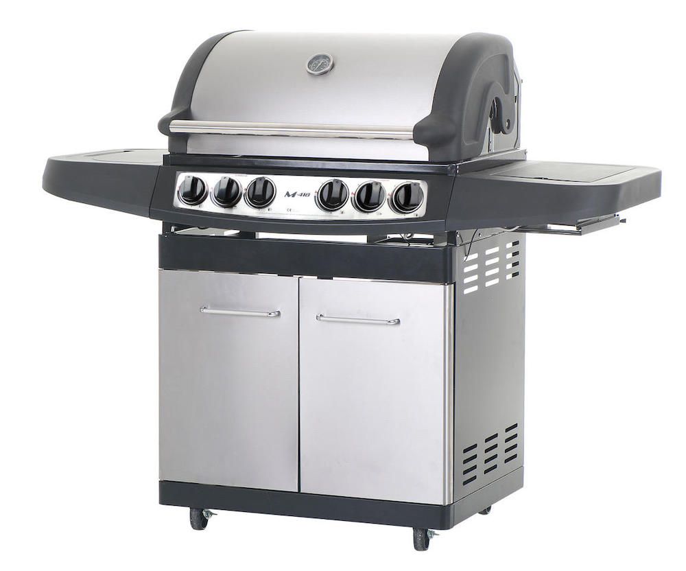 Gasgrill Edelstahl mit 3 Hauptbrennern plus Infrarot-Heckbrenner und 800 Grad-Seitenbrenner Gasgrill Edelstahl mit 3 Hauptbrennern plus Infrarot-Heckbrenner und 800 Grad-Seitenbrenner